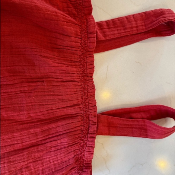 Pact Adjustable Strap Organic Cotton Tied Front Cropped Tank / small - Picture 4 of 9